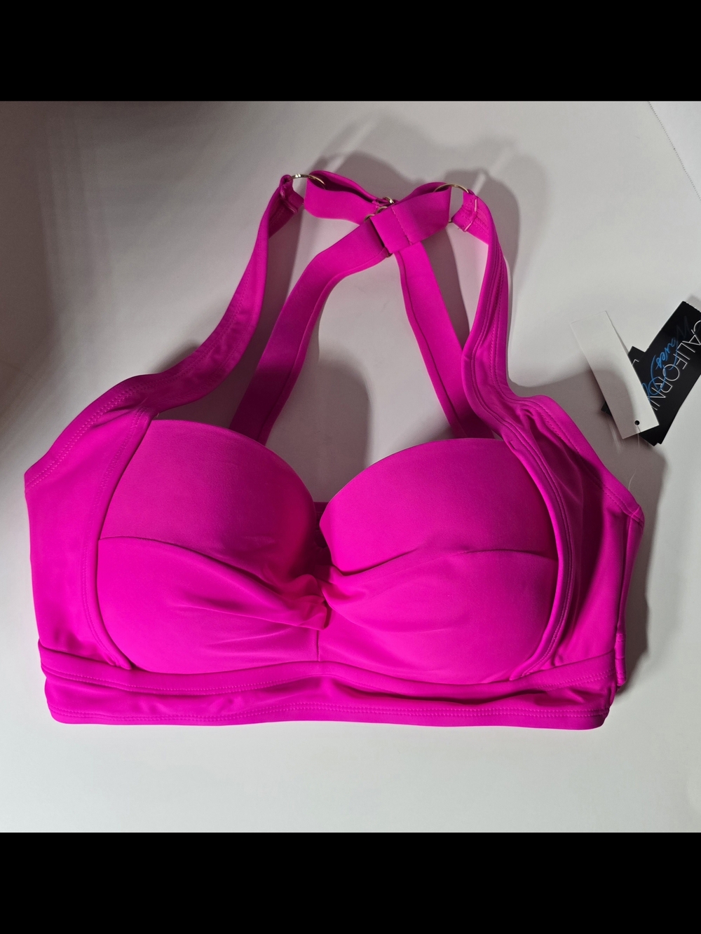California Waves Fuchsia Women’s Cross Back Push Up Bikini Size 12/14
